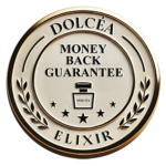 DOLCÉA money back guarantee badge